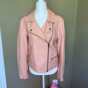 Pink Forever 21 Motorcycle faux leather Jacket M